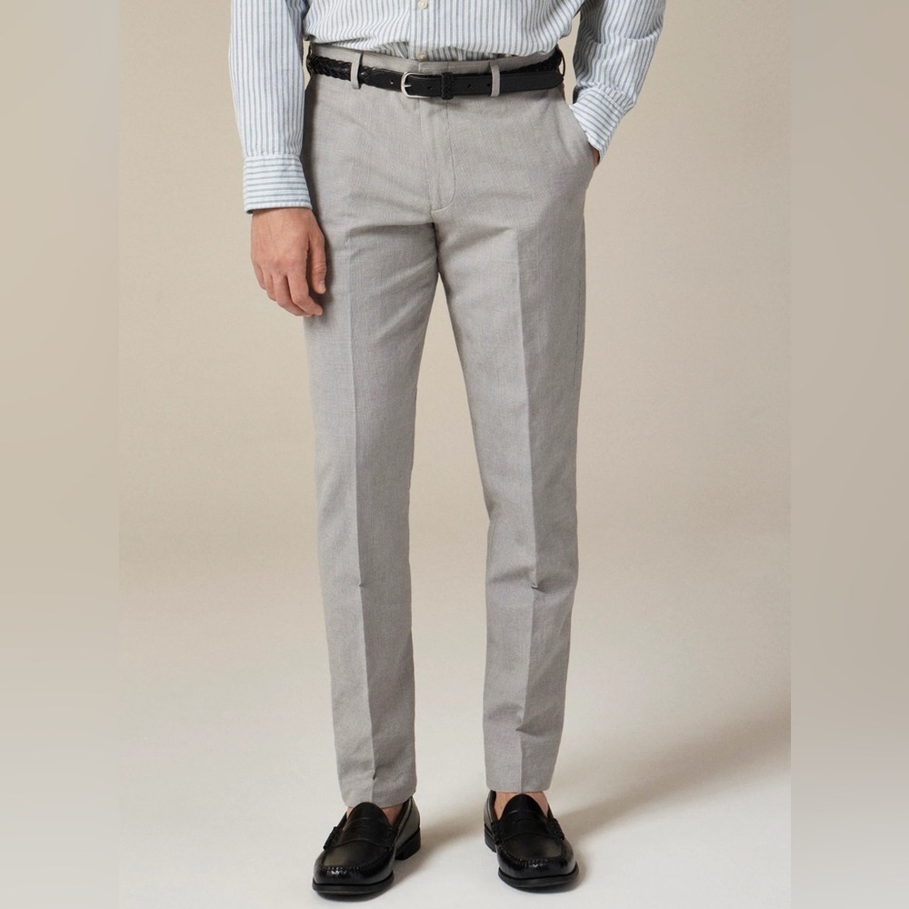 J. Crew Gray Slim-Fit Dress Pants